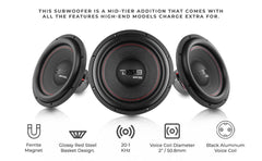 GEN-XX 15" High Excursion Subwoofer Double Stacked Magnets 600 Watts Rms DVC 4-Ohm - DS18