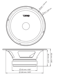 DS18 PRO-GM10.4 10" Mid-Range Loudspeaker 660 Watts 4-Ohm - DS18