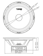 DS18 PRO-GM10 10" Mid-Range Loudspeaker 660 Watts 8-Ohm - DS18