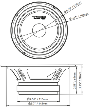 DS18 PRO-GM6 6.5" Mid-Range Loudspeaker 480 Watts 8-Ohm - DS18