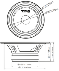 DS18 PRO-GM6 6.5" Mid-Range Loudspeaker 480 Watts 8-Ohm - DS18