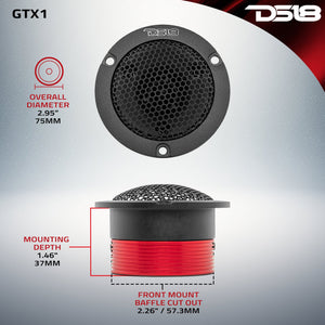 3" Die Cast Compression Neodymium Super Bullet Tweeter 1" Titanium | 120W RMS 4-Ohm - DS18