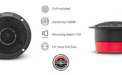 3.75" Die Cast Compression Neodymium Super Bullet Tweeter 1.3" Aluminum | 160W RMS 4-Ohm - DS18