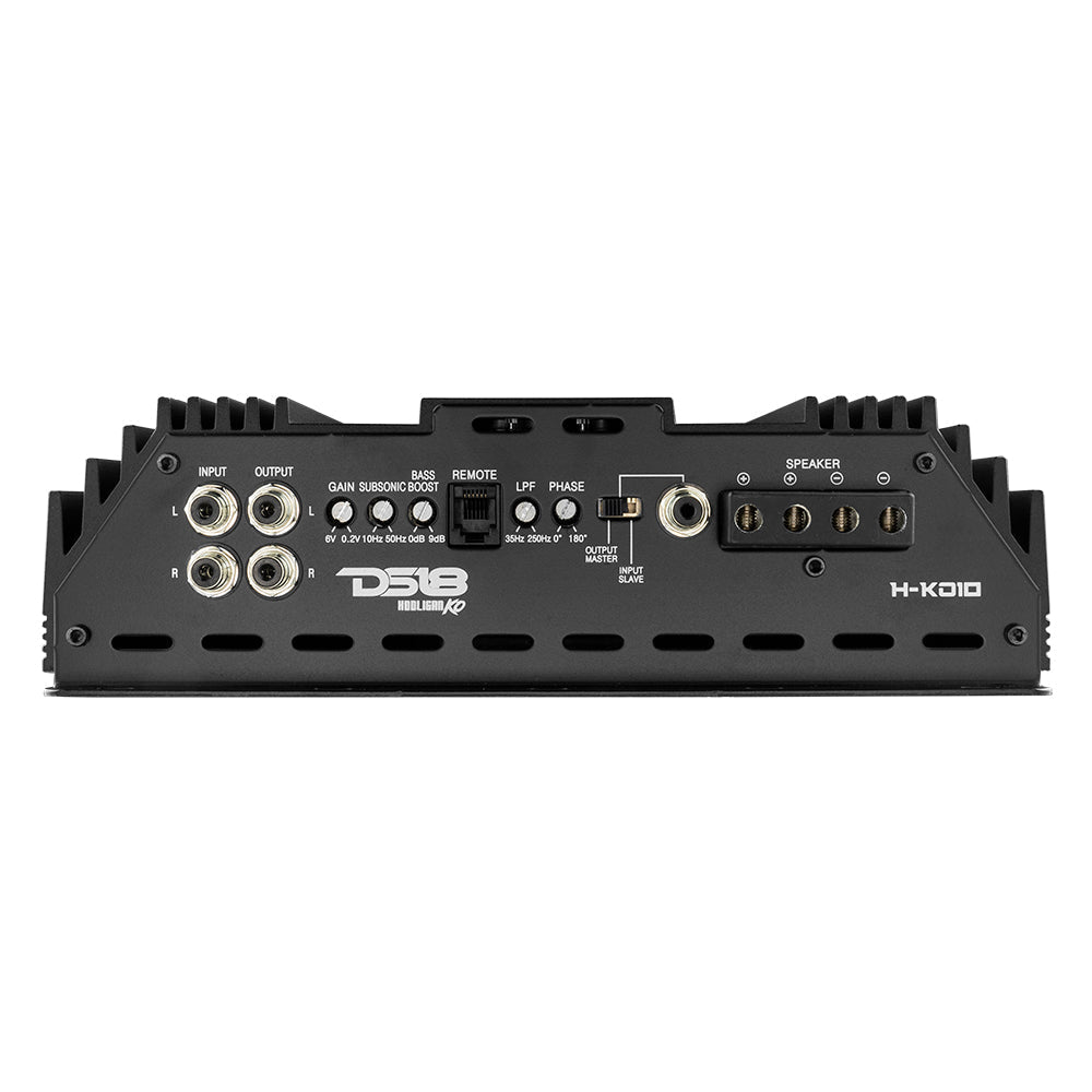 HOOLIGAN KO Black 1-Channel Amplifier with Voltmeter 10000 Watts Rms @ 1-Ohm Made In Korea - DS18