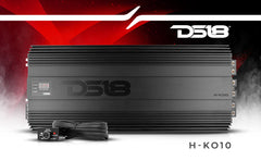 HOOLIGAN KO Silver 1-Channel Amplifier with Voltmeter 10000 Watts Rms @ 1-Ohm Made In Korea - DS18