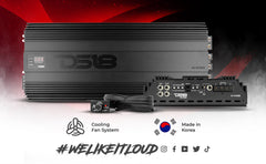 HOOLIGAN KO Red 1-Channel Amplifier with Voltmeter 10000 Watts Rms @ 1-Ohm Made In Korea - DS18