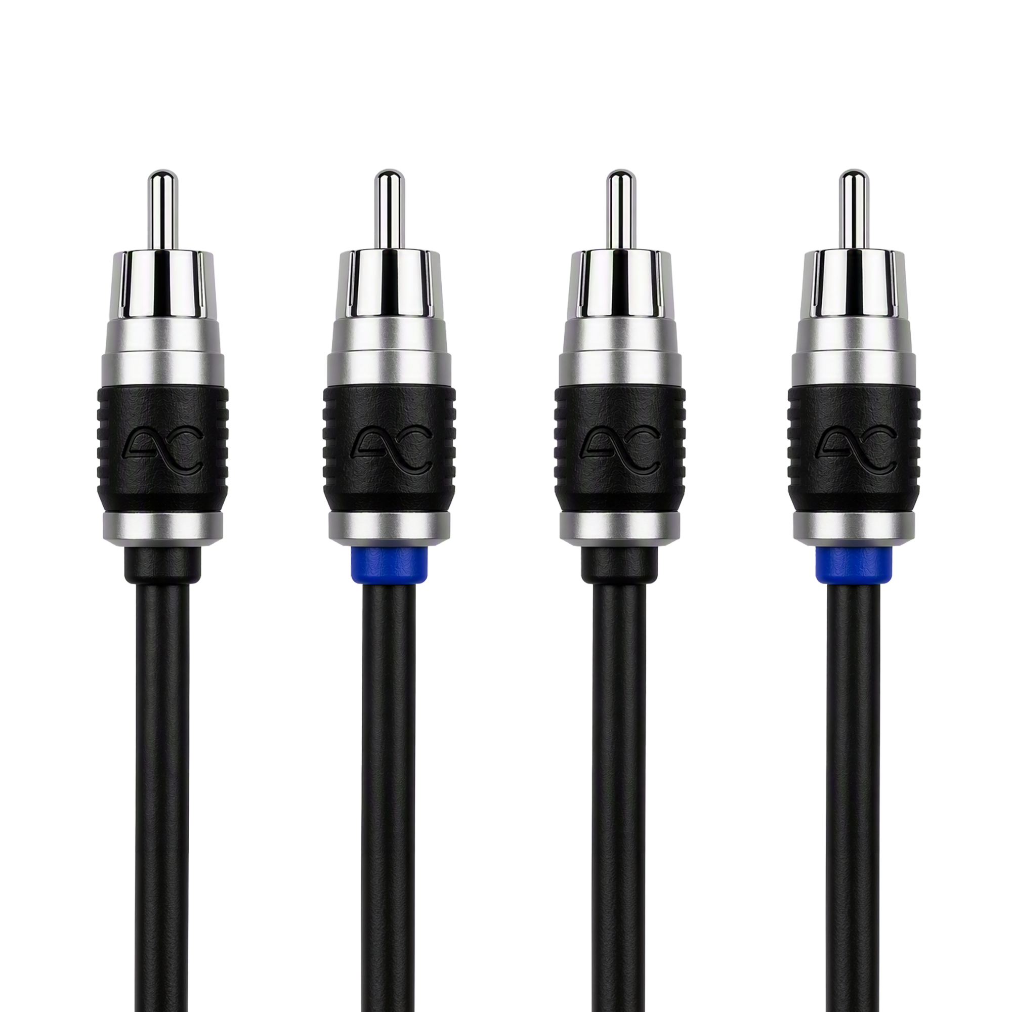 AC Studio 4-Channel Double-Shielded Directional Twisted Pair RCA Interconnect (12ft - 20ft)
