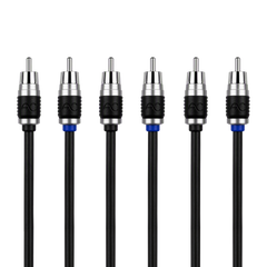 AC Studio 6-Channel Double-Shielded Directional Twisted Pair RCA Interconnect (12ft - 17ft)
