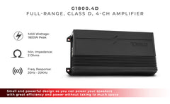 DS18 2008-2019 Toyota Highlander Front and Back Doors Speaker Best Upgrade Package 1800 Watts - DS18