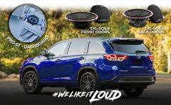 DS18 2008-2019 Toyota Highlander Front and Back Doors Speaker Best Upgrade Package 1800 Watts - DS18