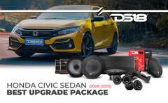DS18 2006-2020 Honda Civic Front and Back Doors Sedan Speaker Best Upgrade/Replacement Package 1800 Watts - DS18