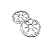 HXM65FGW - 6.5" Flush Mount Speaker Grills - Brushed Aluminum/White (Pair)
