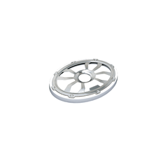 HXM69FGW - 6"x9" Flush Mount Speaker Grills Brushed Aluminum/White (Pair)