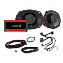 2014-Up Harley-Davidson Street Glide or Road Glide Rear Upgrade Package - 2x PRO Mid-Range w/ Driver | 1x Marine Amp - DS18