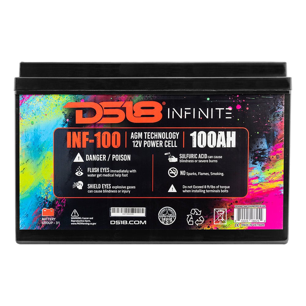 INFINITE 100 AH AGM Power Cell 12 Volt Battery - DS18