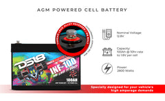 INFINITE 100 AH AGM Power Cell 12 Volt Battery - DS18