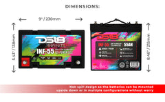 INFINITE 55 AH AGM Power Cell 12 Volt Battery - DS18