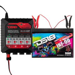 4 X 1.5 AMP Automatic Smart Lithium and AGM Battery Charger and Maintainer - DS18