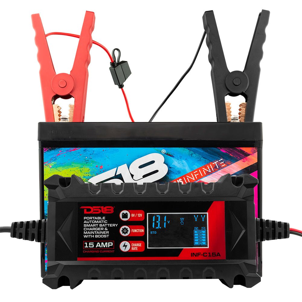 15 AMP Automatic Smart Lithium and AGM Car Battery Charger & Maintainer - DS18