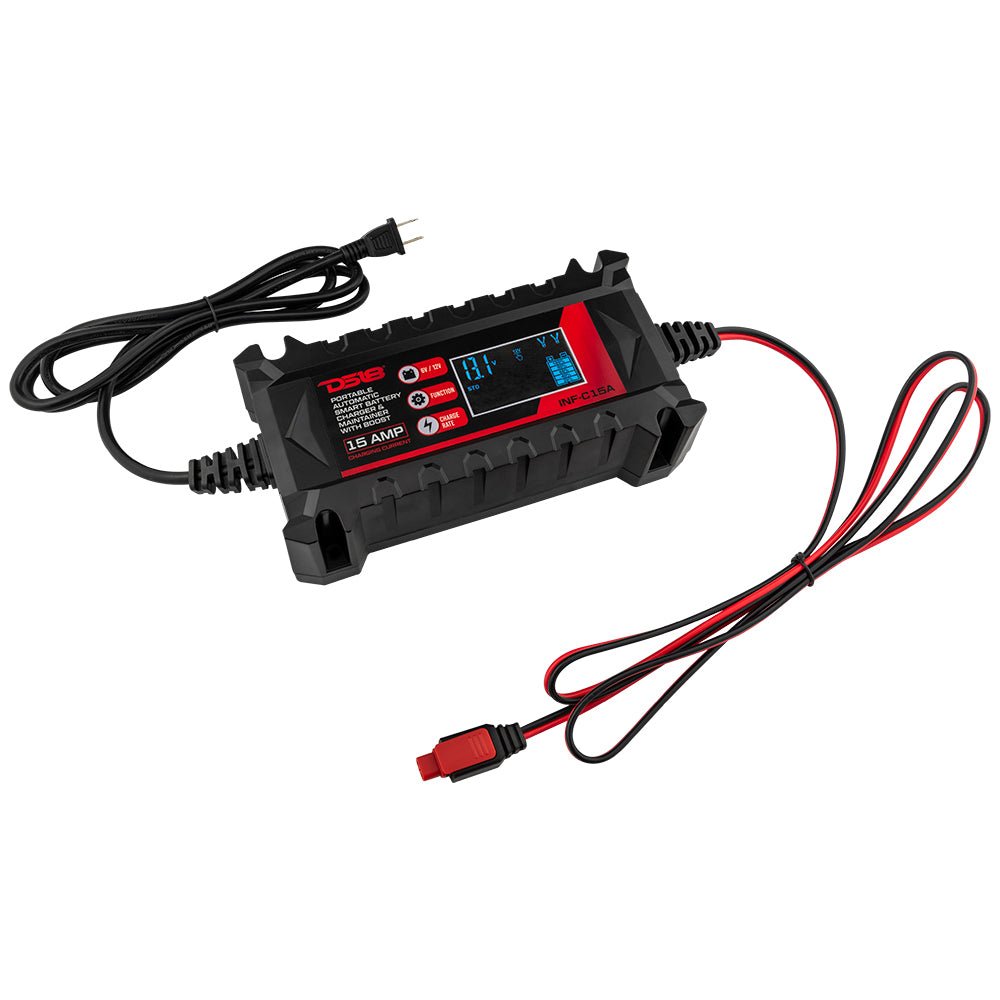 15 AMP Automatic Smart Lithium and AGM Car Battery Charger & Maintainer - DS18