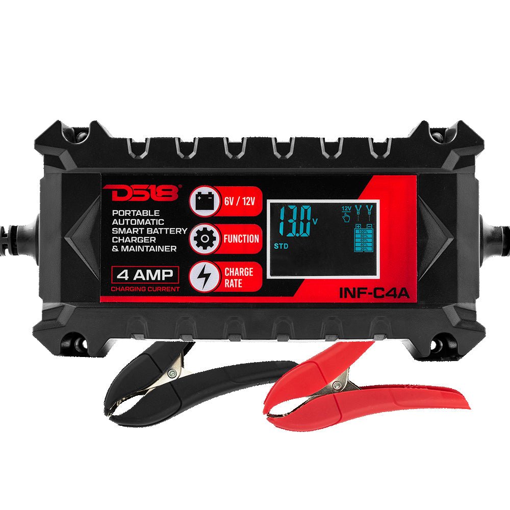 4 AMP Automatic Smart Lithium and AGM Car Battery Charger & Maintainer - DS18