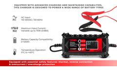 4 AMP Automatic Smart Lithium and AGM Car Battery Charger & Maintainer - DS18