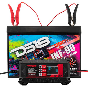 6 AMP Automatic Smart Lithium and AGM Car Battery Charger & Maintainer - DS18