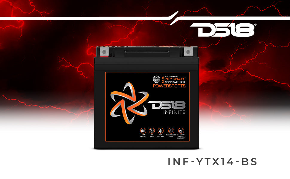 INFINITE 500 Watts 14 AH AGM Power Cell For Power Sports - DS18