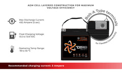 INFINITE 1100 Watts 30 AH AGM Power Cell For Power Sports - DS18