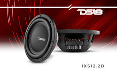 IXS Shallow-Mount 12" Fiber Glass Subwoofer 800 Watts Rms DVC 2-Ohm - DS18