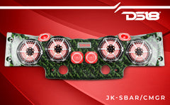 DS18 JK-SBAR/CMGR Exclusive Overhead Audio Bar System for JK/JKU Jeeps (4x 8" Speakers 4x3.72" Tweeters 2x1" Drivers) Camo