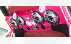 DS18 JK-SBAR/PINK Exclusive Overhead Audio Bar System for JK/JKU Jeeps(4x 8" Speakers 4x3.72" Tweeters 2x1" Drivers) Pink