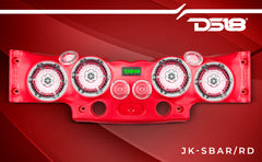 Jeep JK/JKU Overhead Bar System Fits 4 X 8" Speakers, 4 X Tweeters and 2 X Drivers -Red - DS18