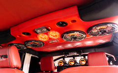 Jeep JK/JKU Overhead Bar System Fits 4 X 8" Speakers, 4 X Tweeters and 2 X Drivers -Red - DS18