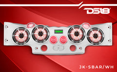 Jeep JK/JKU Overhead Bar System Fits 4 X 8" Speakers, 4 X Tweeters and 2 X Drivers -White - DS18
