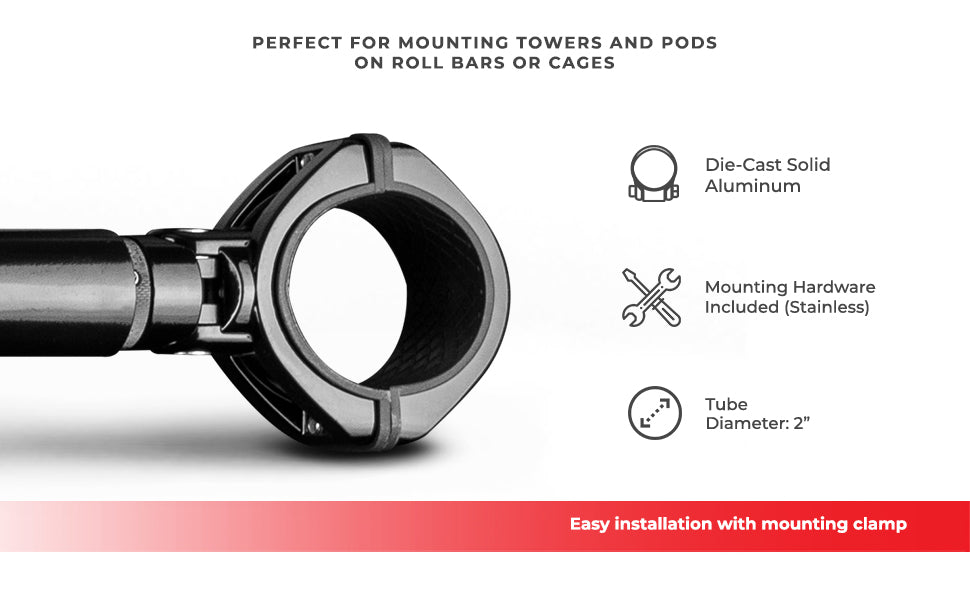 Jeep JK/JKU Mounting Tube For Towers and Pods - DS18