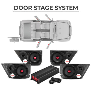 Jeep JKU 2007-2018 Ultimate Package – Loaded Sound Bar, Door Panels, Tailgate Subwoofers & Amplifiers - DS18