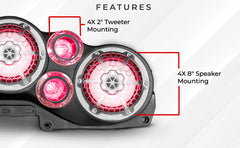 Jeep JL/JLU/JT Overhead Bar System Fits 4 X 8" Speakers and 4 X Tweeters - DS18