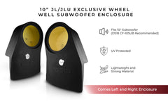 Jeep JL/JLU 10" Wheel Well Seald Subwoofer Enclosure Left and Right Side - DS18