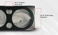 Jeep TJ,JK/JKU,JL/JLU Tailgate Loudspeaker Enclosure for 2 X 10" and 2 x 3" Tweeters - DS18