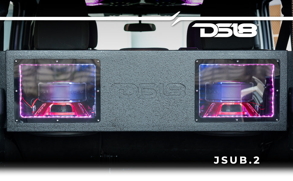 Jeep JKU/JLU Down Firing Subwoofer Enclosure 2 x 12" - DS18