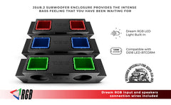 Jeep JKU/JLU Down Firing Subwoofer Enclosure 2 x 12" - DS18