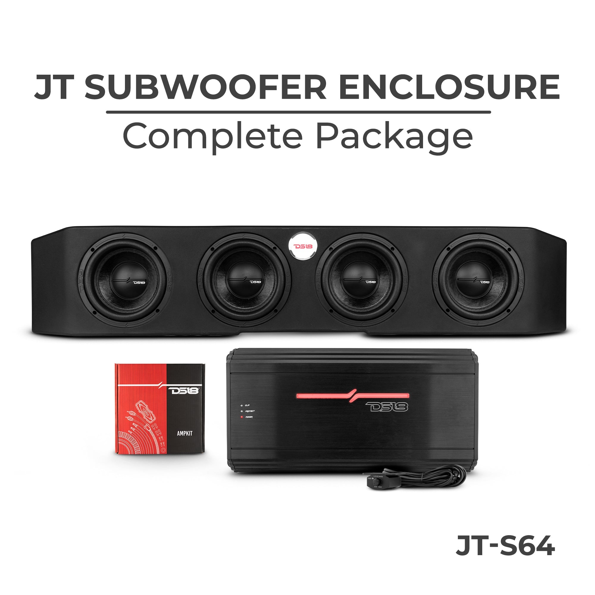 Complete Under Seat Subwoofer Enclosure Package for JT Gladiator Jeeps - DS18