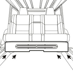 Jeep JT Gladiator Loaded Under Rear Seat Subwoofer Enclosure with 4 X 8" ZR8.2D, Leather Wrapped and Digital LED Lights |