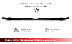 Jeep Gladiator JT Bed-Mounted Speaker Tower Bar | Adjustable Width | 2” Tube | Multi-Speaker Setup (Up to 8) - DS18