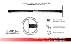 Jeep Gladiator JT Bed-Mounted Speaker Tower Bar | Adjustable Width | 2” Tube | Multi-Speaker Setup (Up to 8) - DS18