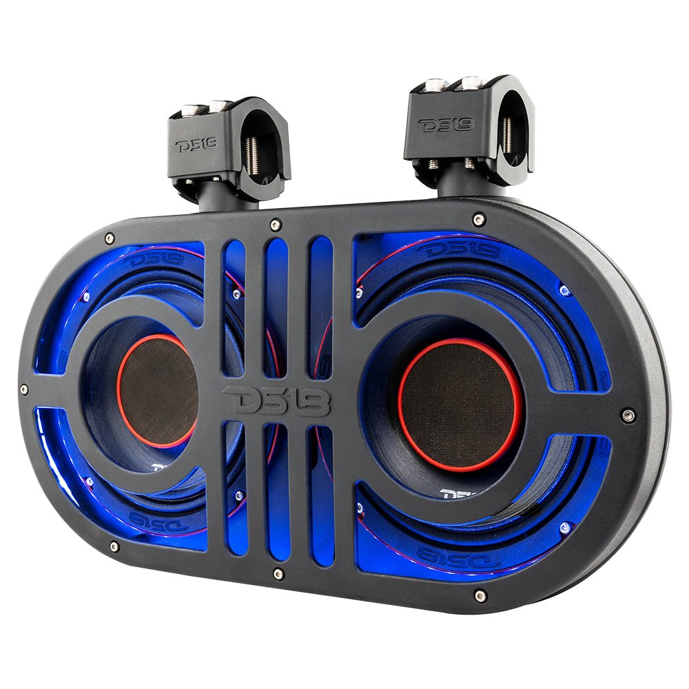 Dual 8" Marine and Powersports PRO Roll Cage Sound Bar System with Built in LED RGB Lights 500 Watts Rms ( 2 x PRO-HY8.4B