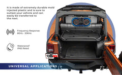 Dual 6.5" Marine and Powersports PRO Roll Cage Sound Bar System with Built in LED RGB Lights450 Watts Rms ( 2 x PRO-HY6.4B