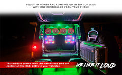 RGB LED Dream Digital Lights Chasing Bluetooth Control (Works with Android and IPhone) - DS18