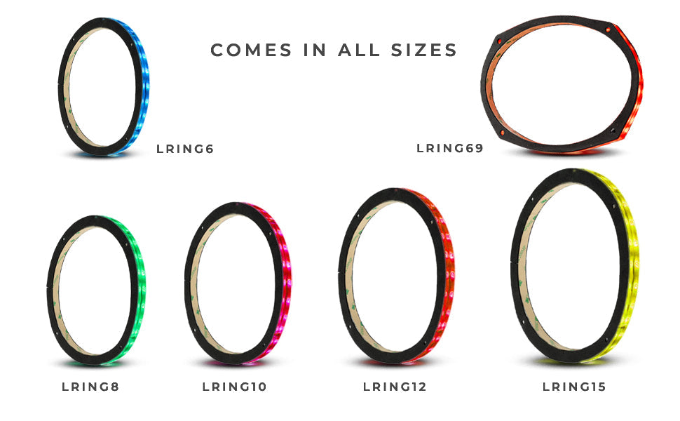 12" RGB LED Ring for Loudspeakers, Speakers and Subwoofers. - DS18